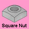 Machine Screw Nuts - Square